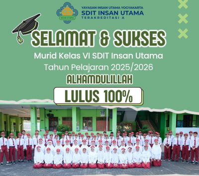 Pengumuman Kelulusan Murid Kelas VI SDIT Insan Utama Tahun Pelajaran 2025/2026